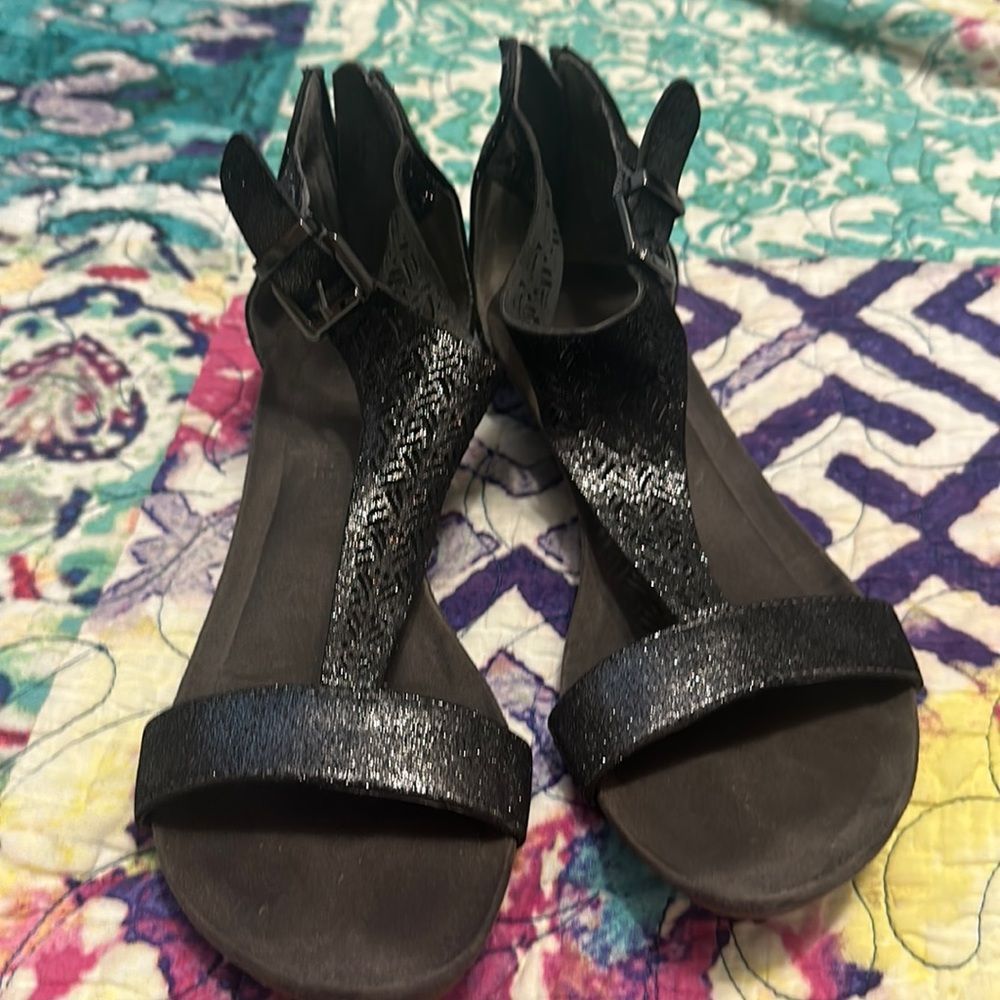 Pewter sandals